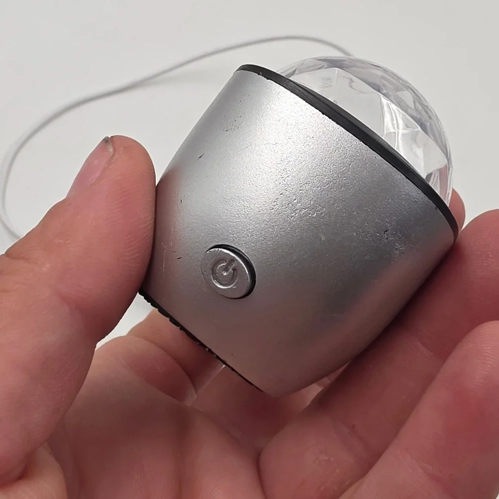 Mini USB Disco Ball Party Light with Samsung Adaptive Fast Charging Wall Plug